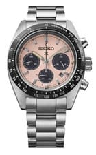 Seiko Prospex Speedtimer Solar Chronograph Salmon Dial Men's Watch - SSC963