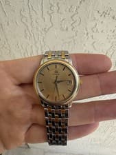 Omega De Ville Prestige Quartz Yellow Gold & Steel Champagne Dial34mm 4310.31