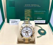 2026 Rolex Daytona 126503 White Dial 18K Yellow Gold Stainless Steel Box Paper