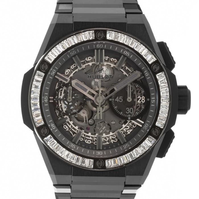 HUBLOT Big Bang Integrated All Black Baguette Diamonds 451.CX.1140.CX.1904