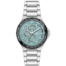 Invicta Men's Watch Aviator Quartz Chrono Light Blue Dial Steel Bracelet 50104