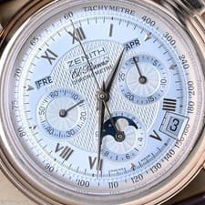 Zenith Chronomaster T El Primero 18k Rose Gold 17.0240.410/01.C495 B&P Serviced
