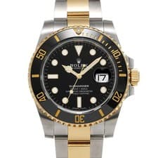 ROLEX Submariner date 116613LN black WATCH 724662
