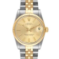 Rolex Datejust Midsize 31 Champagne Dial Steel Yellow Gold Ladies Watch 68273