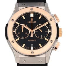 Authentic Hublot Classic Fusion Chronograph Titanium King Gold 521.NO.1181.L...
