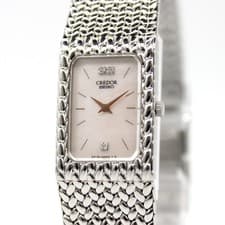 Vintage [NEAR MINT] SEIKO CREDOR 2F70-0AA0 Diamond Qz Women's From JAPAN A604