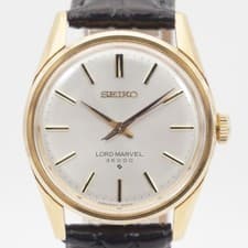 Vintage Seiko Lord Marvel 36000 Hi-Beat 5740-8000 Gold Manual Winding Watch 35mm
