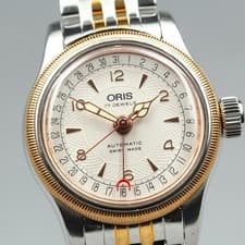 Vintage ORIS Big Crown Pointer Date 7550 Women's Automatic Watch 28mm 17J Gold