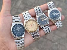 Vintage Seiko 5 Automatic Watch Lot (4 PCS) Day-Date Japan Men's Stainless Steel