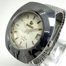 RADO Balboa Men’s Silver Watch White Dial Date Good Condition