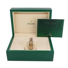 Rolex 79173 Lady-Datejust 26 mm Champagne Index Dial Jubilee Bracelet Box 2001