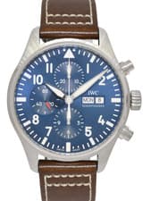 IWC Pilot Le Petit Prince 3777 Chronograph Steel Blue 43mm Watch B/B IW377714