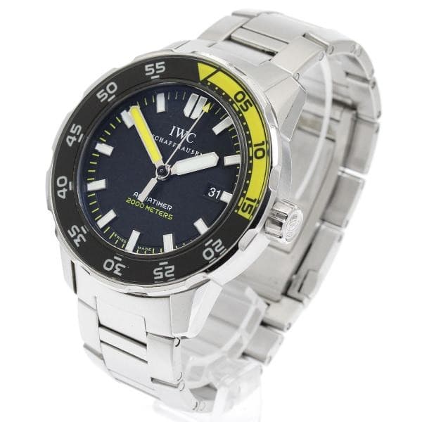 IWC AQUATIMER 2000 IW356801 44mm SS Black Dial Automatic Date #C457