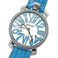 GaGa MILANO MANUALE 35MM Stone Watch 6025.03 Quartz White Shell Ladies