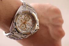 Seiko Velatura Chronograph Quartz Watch 7T62-0HD0 wrist 17.3cm/6.8in