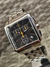 Vintage Tissot Quadrato Chronograph Men’s Swiss Rare Watch ,Black dial