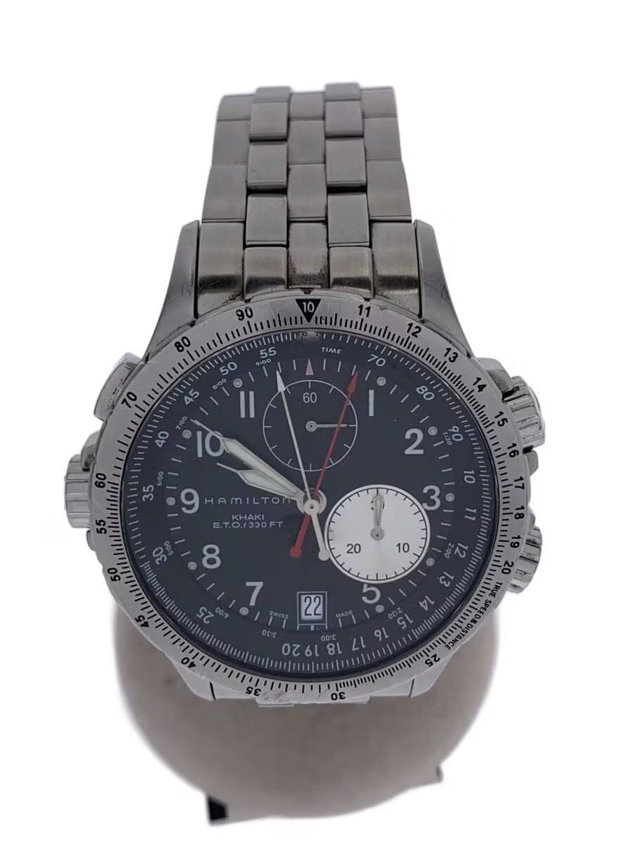 HAMILTON Quartz Watch Analog Stainless BLK SLV h776121