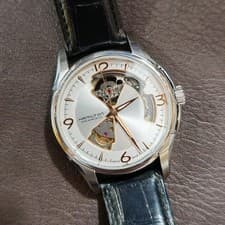 RARE Hamilton Jazzmaster Viewmatic White Dial Open Heart Dress Watch Men Vintage