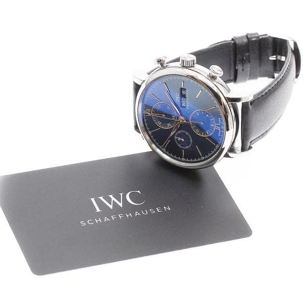 IWC SCHAFFHAUSEN PORTOFINO IW391036 42mm SS Navy Dial Automatic #C240