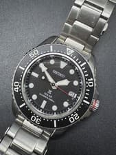 Junk Seiko Prospex SBDJ051 Solar Diver Scuba V157-0DP0 Black Dial Watch