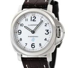 PANERAI Luminor Base Logo PAM00630 Men's Handwind 44mm White Watch #HD393