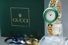 [w/Box] Gucci Change Bezel 11/12 Gold 5 Colors Women's Watch (About 15.9cm band)