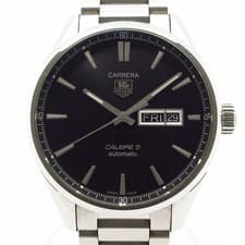 TAG Heuer CARRERA CALIBRE 5 DAY-DATE WAR201A-1 SS  BLACK 575225