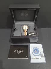 Bulova Accutron Masella 65R139 Women's Analog Round Diamonds Two-Tone Watch