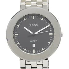 RADO Diastar Watch 152.0341.3 Quartz Black Dial Stainless Steel Titanium Men's R