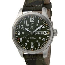 Hamilton Khaki Field Day Date H70535061 Automatic Green Dial Men's Full Set