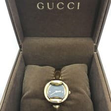 GUCCI 1400L Quartz Watch Timepiece Gold Tone Stainless Steel Ladies Luxe