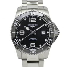 LONGINES Hydroconquest L3.781.4.56.6 Black Men's Used Watch #41014