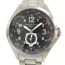 HAMILTON Khaki Aviation SS Automatic Black dial Used SKAI-0