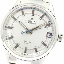 ZENITH WATCH 03.2170.4650 EL PRIMERO ESPADA DATE AUTOMATIC SILVER DIAL MEN'S F/S