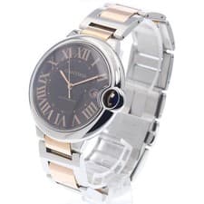 CARTIER BALLON BLEU LM W6920032 40mm Stainless Steel Brown Dial Automatic #C058