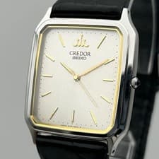SEIKO 8J81-5020 Credor Watch Stainless Steel Silver Dial 27.1mm Rare