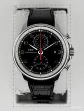2011 IWC Portuguese Chronograph 45mm IW390204 Stainless Steel Black Dial