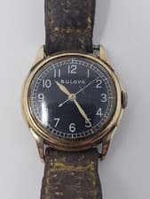 Original US WWII Type A-11B USAAF Wrist Watch by Bulova. Rare Variation 1944-5
