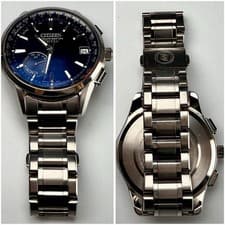 CITIZEN Exceed Satellite Wave Titanium World Time Watch Used