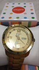 VAGARY 10th Anniversary Gold Automatic Diver Watch with Date, Unused