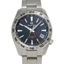 AUTH GRAND SEIKO WATCH SBGM245 SPORT COLLECTION GMT AUTOMATIC SS BLUE MEN'S F/S