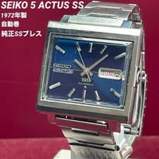 Rare Blue/Genuine SS Bracelet SEIKO 5 Actus SS Seiko '72 Made