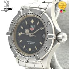 Vintage [Near MINT] TAG Heuer 2000 Pro 200m WE1410-2 Women's Black Quartz Watch