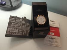 TISSOT Tradition T063409A Mens Quartz Analog Watch White Round Dial BRAND NEW