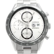 TAG Heuer Carrera Caliber 16 Chronograph CV2011 Date Silver SS Men Automatic
