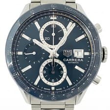 TAG HEUER CARRERA CALIBRE 16 CHRONOGRAPH CBM2112.BA0651 STAINLESS STEEL SILVER 9