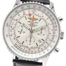 BREITLING Navitimer GMT AB0441 Chronograph Silver Dial Automatic Men's _949394