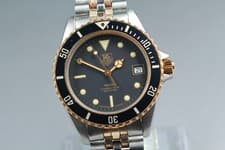 New Batt. Tag Heuer 1000 Professional 980.020N Black Gold 38mm Qz Men's watch