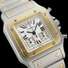 Cartier Santos Galbee Chronograph LM W20042C4 Quartz #SU084