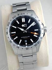 Christopher Ward C63 Sealander GMT 39mm Black/Silver Automatic Watch